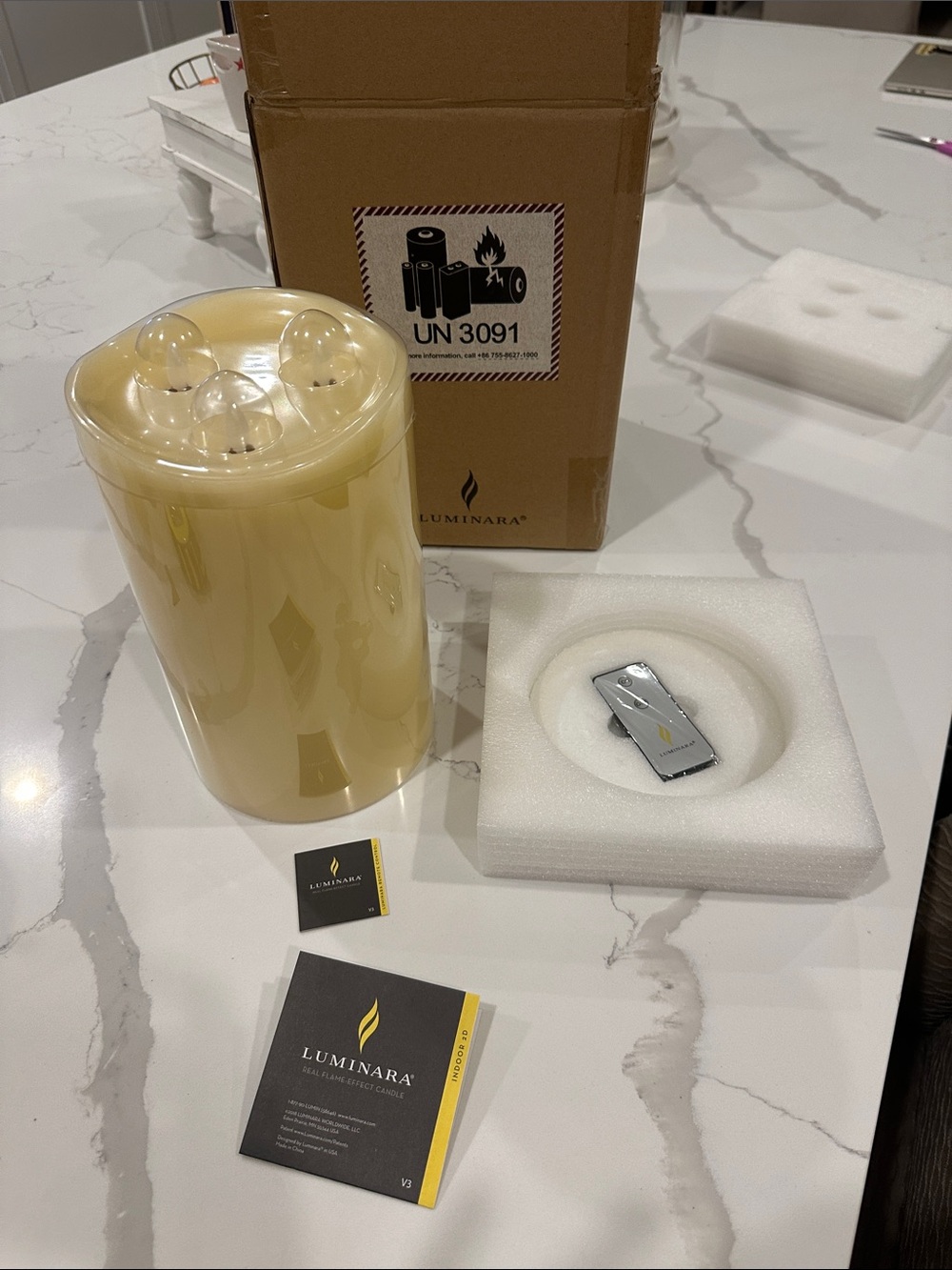 NWT Luminara Ivory Candle